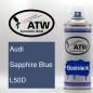 Preview: Audi, Sapphire Blue, L50D: 400ml Sprühdose, von ATW Autoteile West.